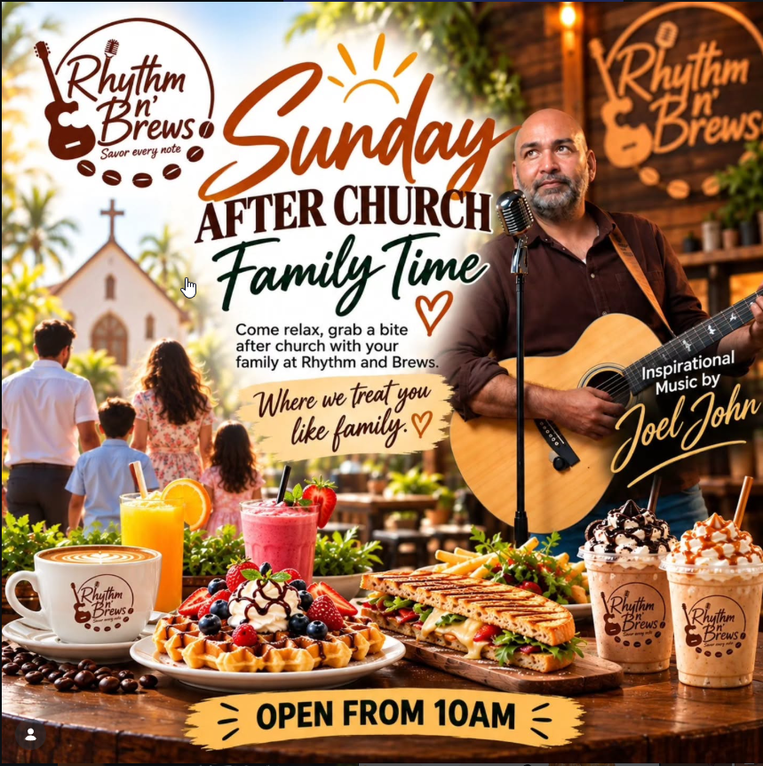 Sunday After Church Family Time at Rhythm n’ Brews